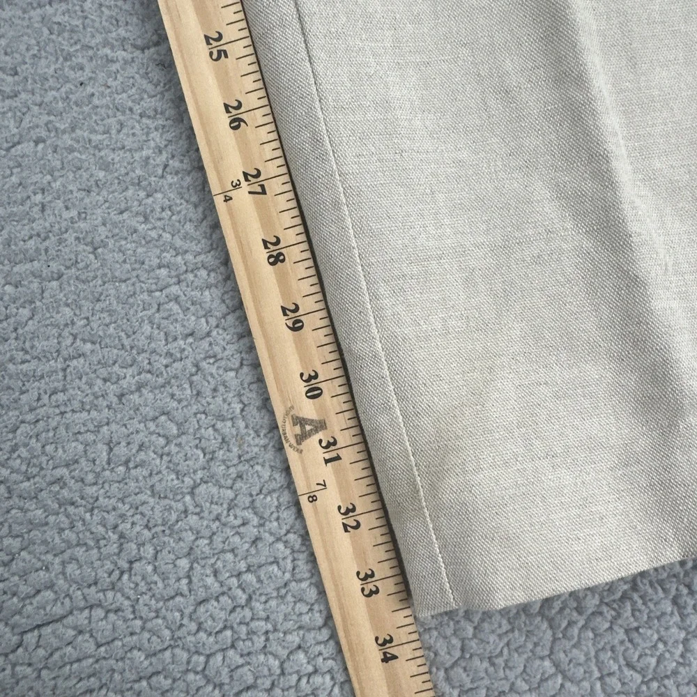 VTG Dockers No Wrinkle Linen Blend Pants Men 36x32 Beige Khakis Relaxed Pleated